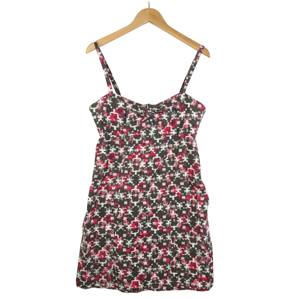 Patagonia Hemp/Organic Cotton Blend Strap Mini Dress size 12 Brown/Green